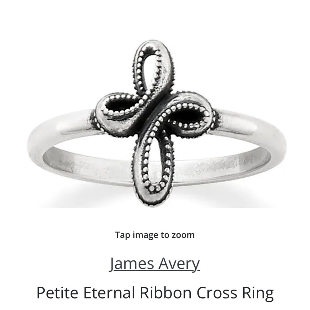 James Avery Petite Eternal Ribbon Cross Ring